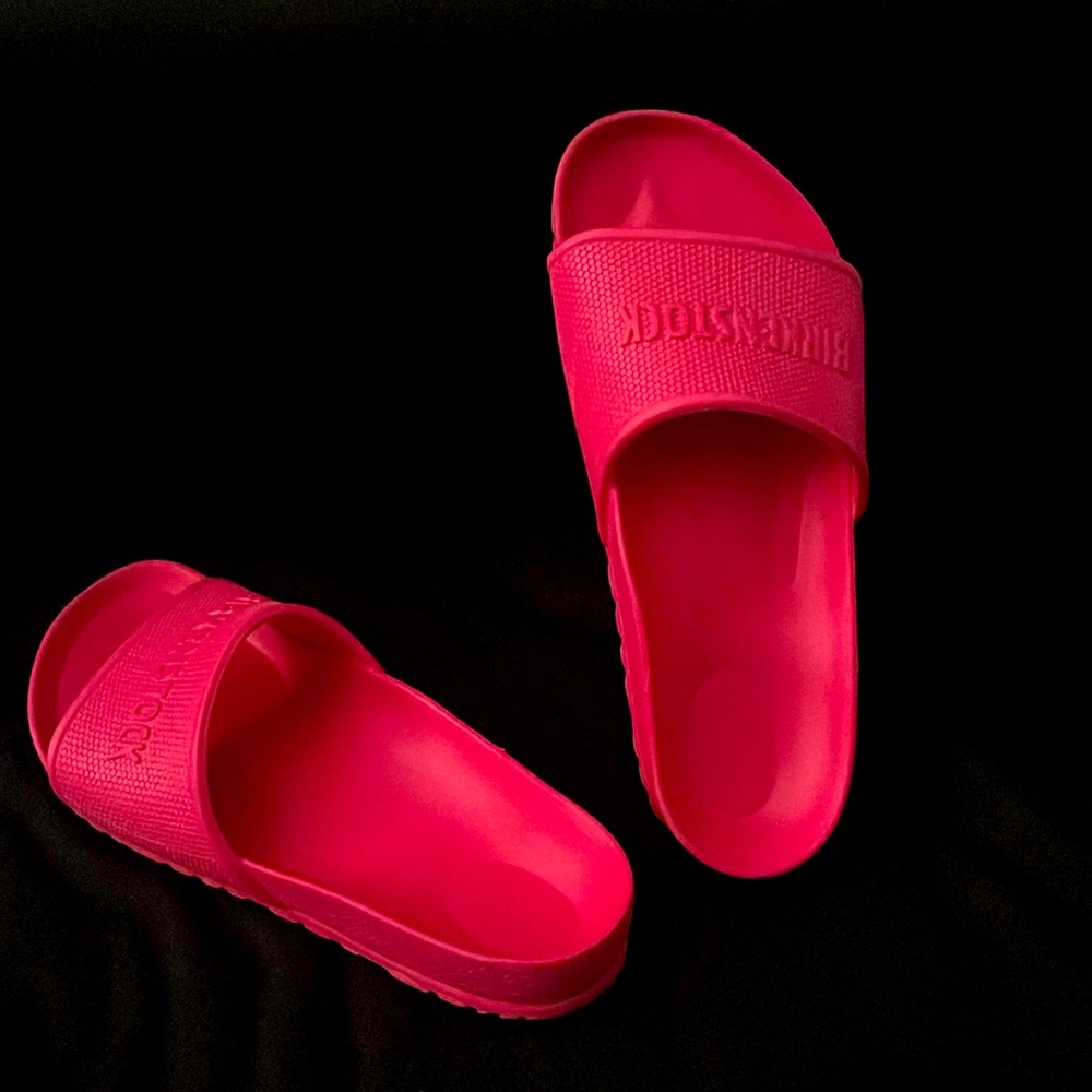 Birkenstock Barbados EVA slides in color Candy Pink
